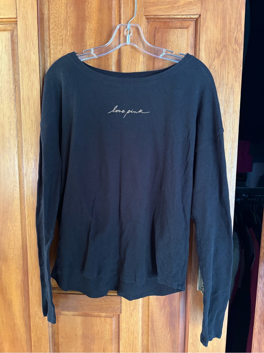 Black Long-Sleeve Women's Top